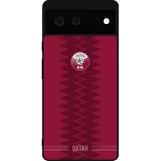 Google Pixel 6 Case Hülle - Silikon schwarz Qatar 2026 personalisierbares Fussballtrikot