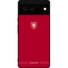 Google Pixel 6 Case Hülle - Silikon schwarz Tschechische Republik 2026 personalisierbares Fussballtrikot