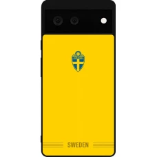Google Pixel 6 Case Hülle - Silikon schwarz Schweden 2026 personalisierbares Fussballtrikot