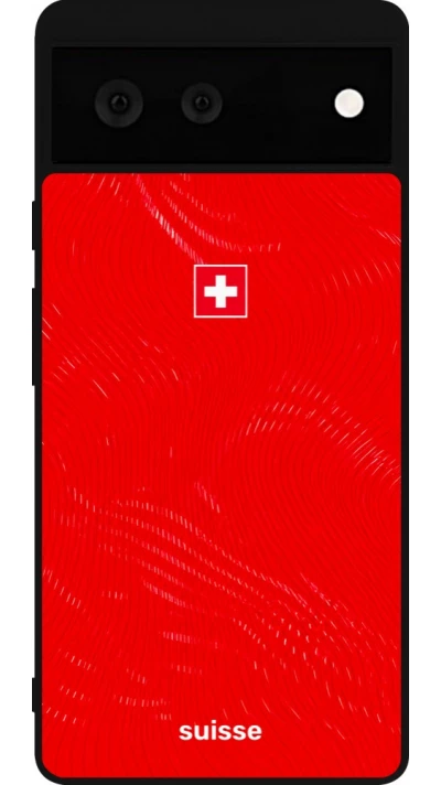 Google Pixel 6 Case Hülle - Silikon schwarz Schweiz 2026 personalisierbares Fussballtrikot