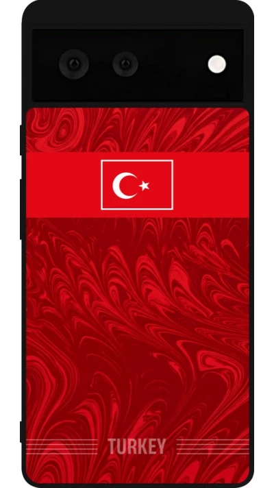 Google Pixel 6 Case Hülle - Silikon schwarz Türkei 2026 personalisierbares Fussballtrikot
