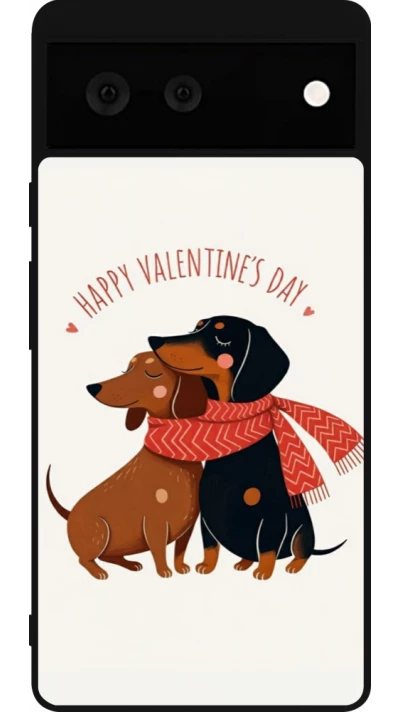 Coque Google Pixel 6 - Silicone rigide noir Saint Valentines Day 26 Happy Valentine