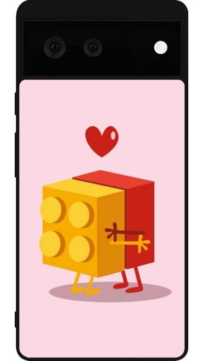 Coque Google Pixel 6 - Silicone rigide noir Saint Valentines Day 26 Puzzle