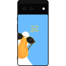 Coque Google Pixel 6 - Silicone rigide noir Tell me about yourself Summer 2026