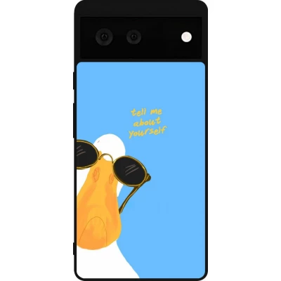 Coque Google Pixel 6 - Silicone rigide noir Tell me about yourself Summer 2026