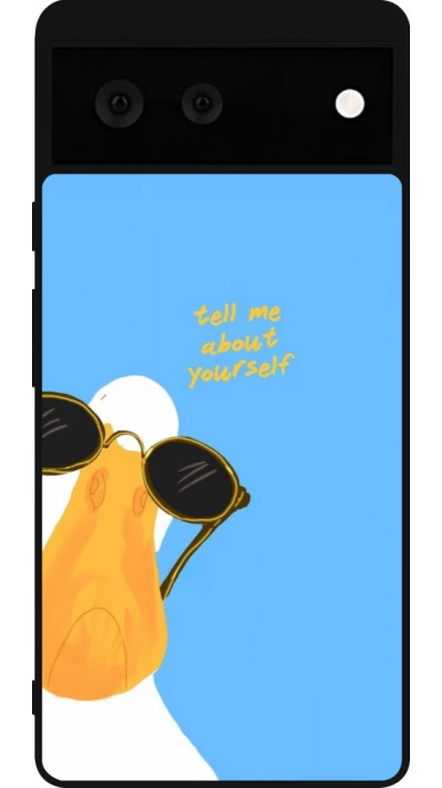Coque Google Pixel 6 - Silicone rigide noir Tell me about yourself Summer 2026