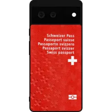 Google Pixel 6 Case Hülle - Silikon schwarz Swiss Passport