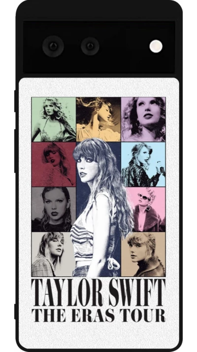 Coque Google Pixel 6 - Silicone rigide noir Taylor Swift The Eras Tour