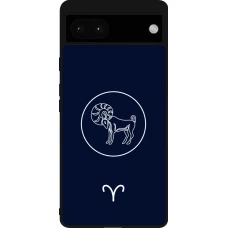 Google Pixel 6a Case Hülle - Silikon schwarz Astrologie Widder
