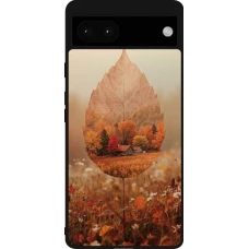 Google Pixel 6a Case Hülle - Silikon schwarz Autumn 26 Autumn leaf
