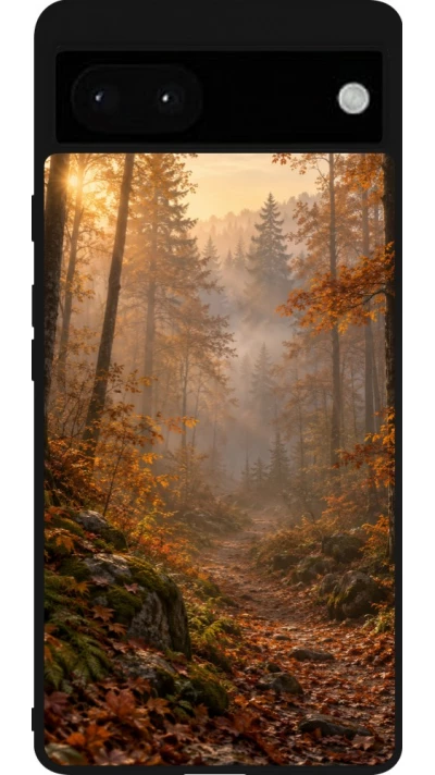 Google Pixel 6a Case Hülle - Silikon schwarz Autumn 26 Autumn walk