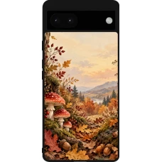 Google Pixel 6a Case Hülle - Silikon schwarz Autumn 26 Illustrated Autumn