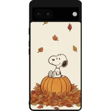 Google Pixel 6a Case Hülle - Silikon schwarz Autumn 26 Snoopy autumn