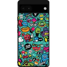 Coque Google Pixel 6a - Silicone rigide noir Cartoons old school