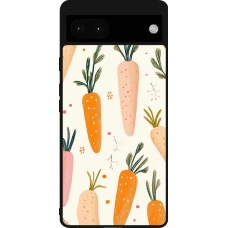 Coque Google Pixel 6a - Silicone rigide noir Easter 2026 Illustration carrots