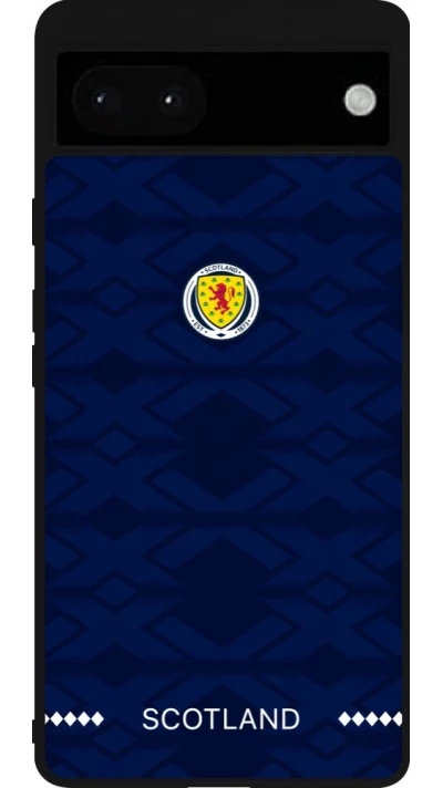Google Pixel 6a Case Hülle - Silikon schwarz Schottland 2026 personalisierbares Fussballtrikot