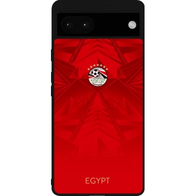 Google Pixel 6a Case Hülle - Silikon schwarz Ägypten 2026 personalisierbares Fussballtrikot