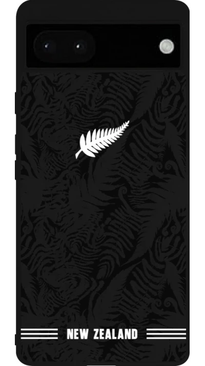 Google Pixel 6a Case Hülle - Silikon schwarz Neuseeland 2026 personalisierbares Fussballtrikot