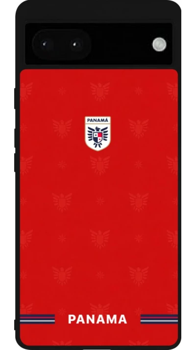 Google Pixel 6a Case Hülle - Silikon schwarz Panama 2026 personalisierbares Fussballtrikot
