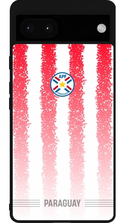 Google Pixel 6a Case Hülle - Silikon schwarz Paraguay 2026 personalisierbares Fussballtrikot