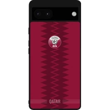 Google Pixel 6a Case Hülle - Silikon schwarz Qatar 2026 personalisierbares Fussballtrikot