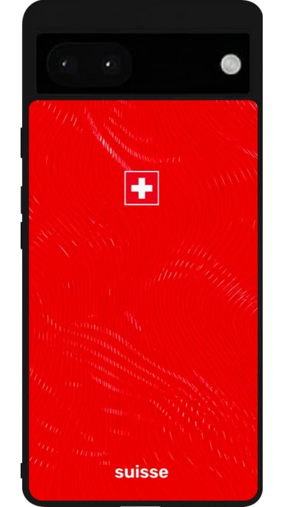 Google Pixel 6a Case Hülle - Silikon schwarz Schweiz 2026 personalisierbares Fussballtrikot