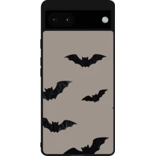 Google Pixel 6a Case Hülle - Silikon schwarz Halloween 2026 Bats