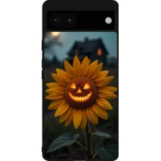 Google Pixel 6a Case Hülle - Silikon schwarz Halloween 2026 Evil Sunflower