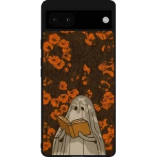 Google Pixel 6a Case Hülle - Silikon schwarz Halloween 2026 Ghost reading