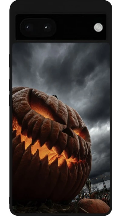 Google Pixel 6a Case Hülle - Silikon schwarz Halloween 2026 The Wicked Pumpkin