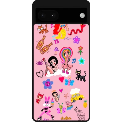 Coque Google Pixel 6a - Silicone rigide noir Karol G La Bichota Manana Sera Bonito