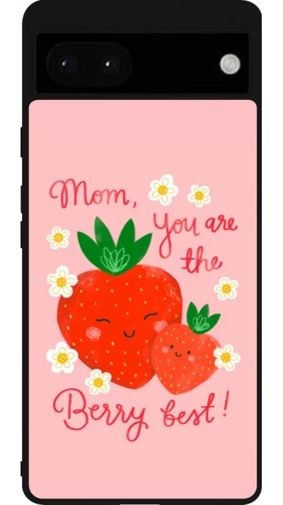 Google Pixel 6a Case Hülle - Silikon schwarz Mom 2026 Berry best