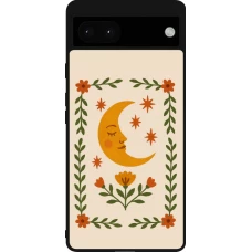 Google Pixel 6a Case Hülle - Silikon schwarz Half moon stamp 2026