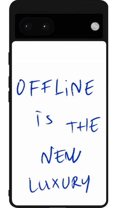 Google Pixel 6a Case Hülle - Silikon schwarz Offline is the new luxury