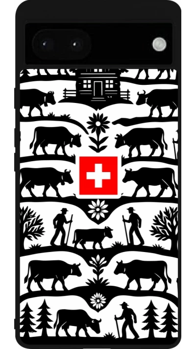 Google Pixel 6a Case Hülle - Silikon schwarz Poya Schweiz 3