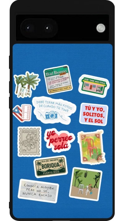 Google Pixel 6a Case Hülle - Silikon schwarz Seals of the Dominican Republic DTMF