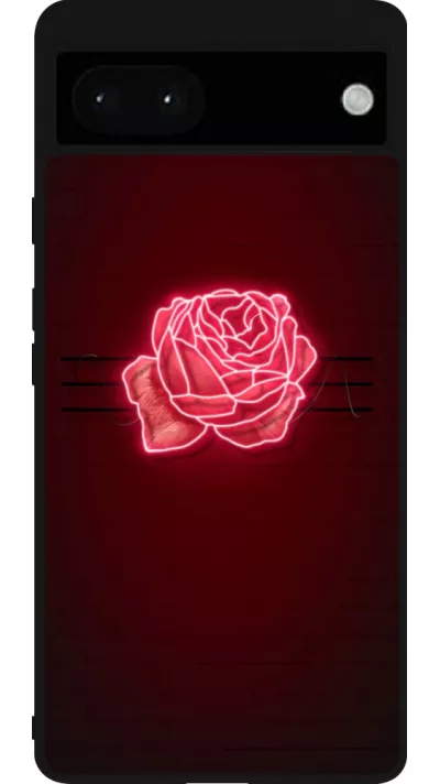 Google Pixel 6a Case Hülle - Silikon schwarz Spring 23 neon rose