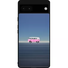 Google Pixel 6a Case Hülle - Silikon schwarz Spring 23 pink bus