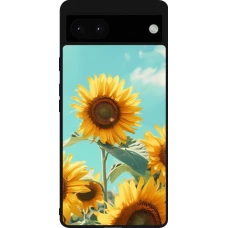 Google Pixel 6a Case Hülle - Silikon schwarz Sunflowers Summer 2026