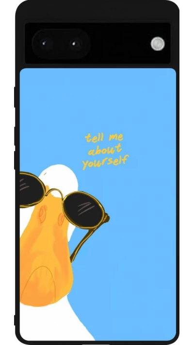 Coque Google Pixel 6a - Silicone rigide noir Tell me about yourself Summer 2026