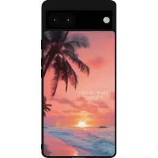 Google Pixel 6a Case Hülle - Silikon schwarz Watch more sunsets Summer 2026