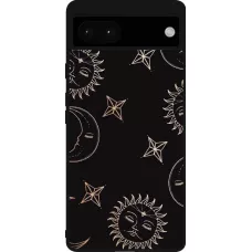 Google Pixel 6a Case Hülle - Silikon schwarz Suns and Moons