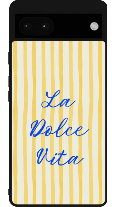 Google Pixel 6a Case Hülle - Silikon schwarz The good life 2026