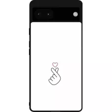 Coque Google Pixel 6a - Silicone rigide noir Valentine 2024 heart by Millennials
