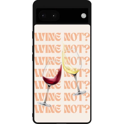 Google Pixel 6a Case Hülle - Silikon schwarz Wine not