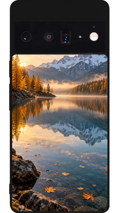 Coque Google Pixel 6 Pro - Silicone rigide noir Autumn 26 Autumn lake