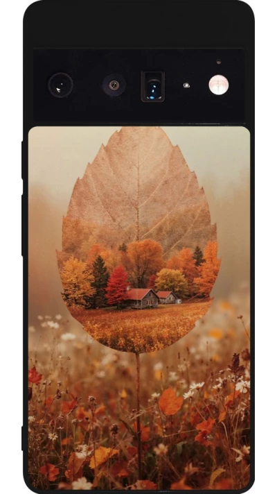 Coque Google Pixel 6 Pro - Silicone rigide noir Autumn 26 Autumn leaf