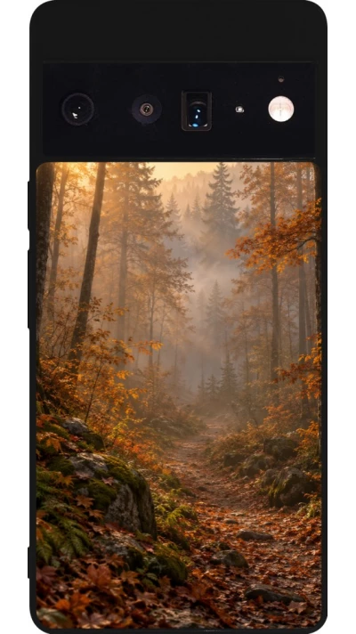 Coque Google Pixel 6 Pro - Silicone rigide noir Autumn 26 Autumn walk