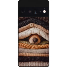 Google Pixel 6 Pro Case Hülle - Silikon schwarz Autumn 26 Dog under the covers