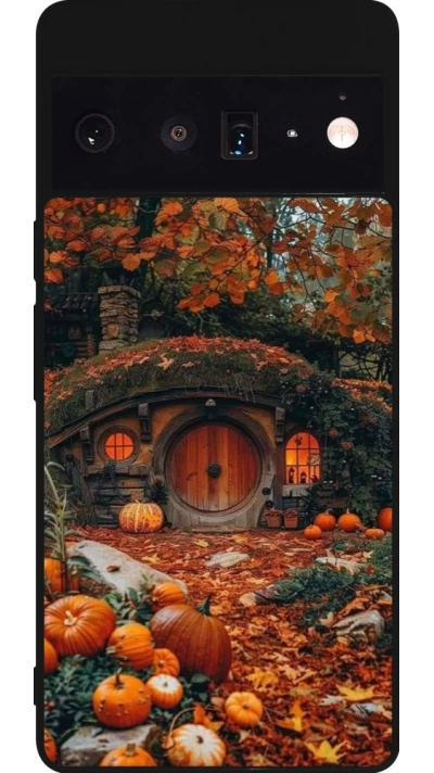 Coque Google Pixel 6 Pro - Silicone rigide noir Autumn 26 Hobbit house